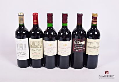 Lot de 6 blles comprenant :		

1 Bouteille	Château...