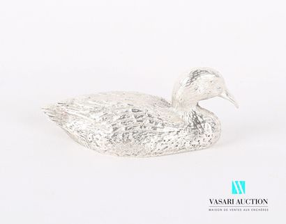 Silver subject representing a duck.
Weight...