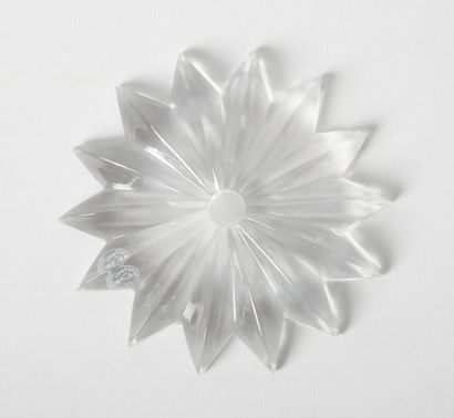 BACCARAT
Four crystal candle holders, round...