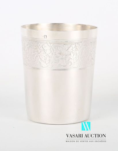 Silver kettle of slightly truncated cone...
