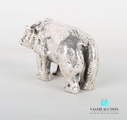 Silver subject representing a bear 
weight...