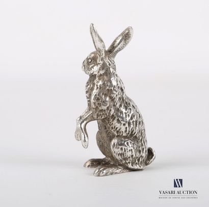 Silver subject representing a hare sitting.
Weight...