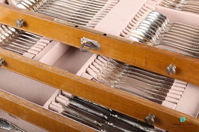 Silver household set of 124 pieces, the handle...
