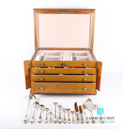 Silver household set of 124 pieces, the handle...