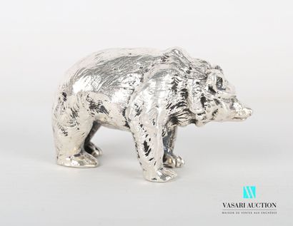 Silver subject representing a bear 
weight...