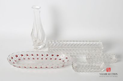 BACCARAT
Lot including two elements of table...