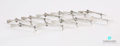 Suite of twelve knife holders in the shape...