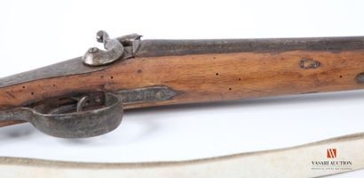Fusil de chasse à percussion, canons en table...