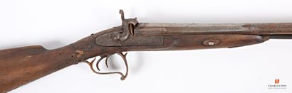 Fusil de chasse à percussion, canons en table,...