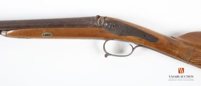 Fusil de chasse à percussion, canons en table...