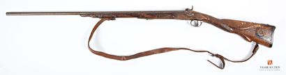 Fusil de chasse mono canon à percussion,...