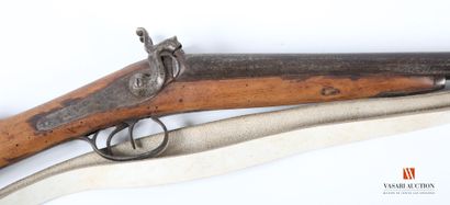 Fusil de chasse à percussion, canons en table...