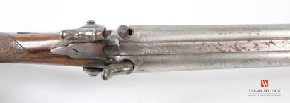 Fusil de chasse à percussion, canons en table...