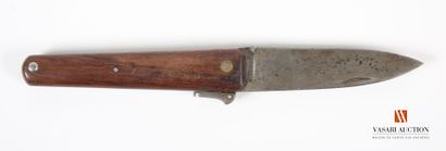 Couteau de chasse pliant, large lame de 12...