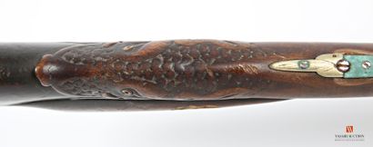 Fusil de chasse à percussion, canons en table,...