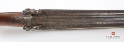 Fusil de chasse à percussion, canons en table...