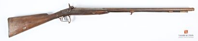 Fusil de chasse à percussion, canons en table,...