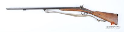 Fusil de chasse à percussion, canons en table...