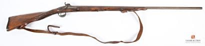 Fusil de chasse mono canon à percussion,...
