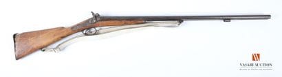 Fusil de chasse à percussion, canons en table...