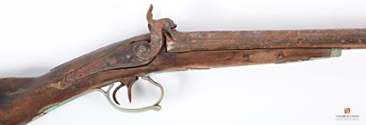 Fusil de chasse à percussion, canons en table,...