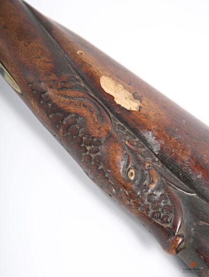Fusil de chasse à percussion, canons en table,...