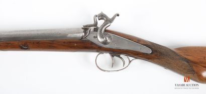 Fusil de chasse à percussion, canons en table...