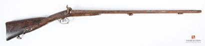 Fusil de chasse à percussion, canons en table,...