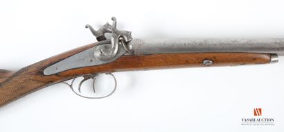 Fusil de chasse à percussion, canons en table...
