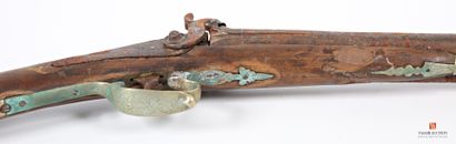 Fusil de chasse à percussion, canons en table,...