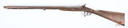 Fusil de chasse à percussion, canons en table,...