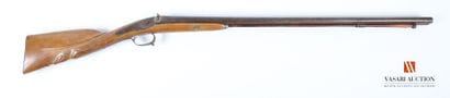 Fusil de chasse à percussion, canons en table...