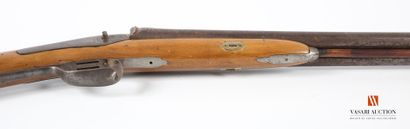 Fusil de chasse à percussion, canons en table...