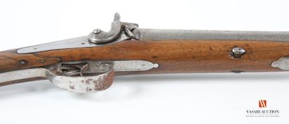 Fusil de chasse à percussion, canons en table...