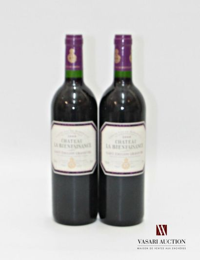 2 bouteilles	Château LA BIENFAISANCE	St Emilion...