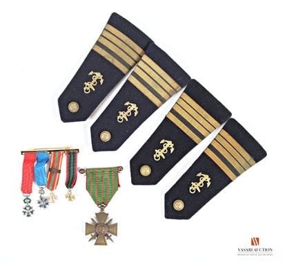Barette de quatre réductions : Légion d'honneur,...