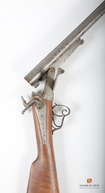 16-gauge pinfire shotgun, 75 cm table barrels,...