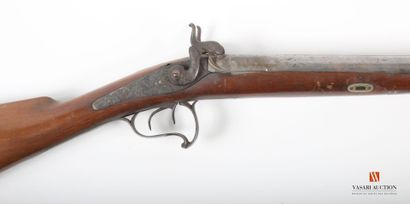 Percussion shotgun, 82 cm Damascus table...