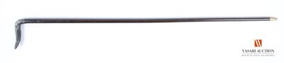 Rosewood cane with wooden and silver knob,...