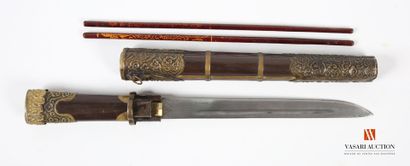 Nécessaire de voyage chinois, étui en métal...