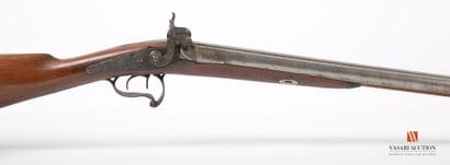 Percussion shotgun, 82 cm Damascus table...