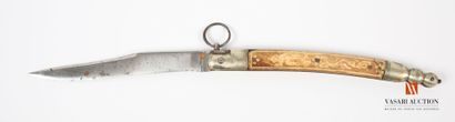 Couteau pliant « queue de crotale », plaquettes...
