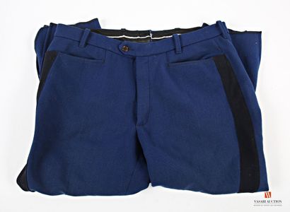 Culotte de gendarme-motocycliste, laine bleu...