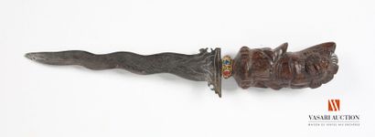 Kriss, 15 cm flaming blade, ukiran (handle)...