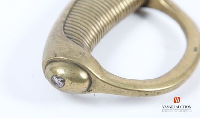 Sabre briquet an 9, poignée laiton poinçonnée...