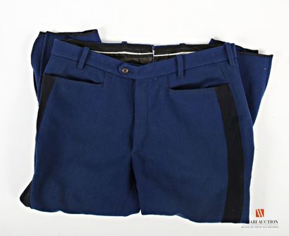 Culotte de gendarme-motocycliste, laine bleu...