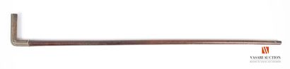 Cane, silver-plated brass handle, engraved...