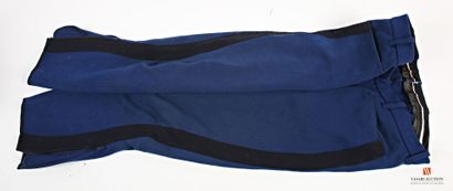 Culotte de gendarme-motocycliste, laine bleu...
