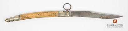 Couteau pliant « queue de crotale », plaquettes...
