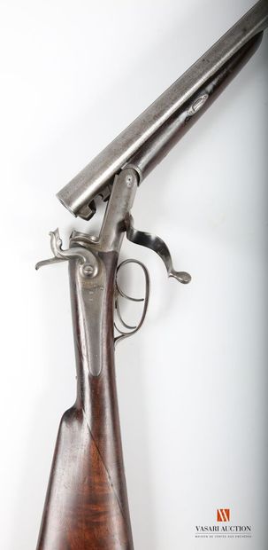 12-gauge pinfire shotgun, 75 cm Damascus...